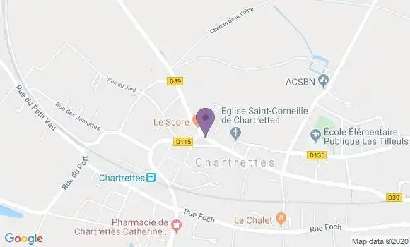 Localisation Banque Postale Agence de Chartrettes