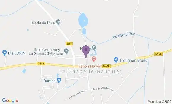 Localisation Banque Postale Agence de La Chapelle Gauthier
