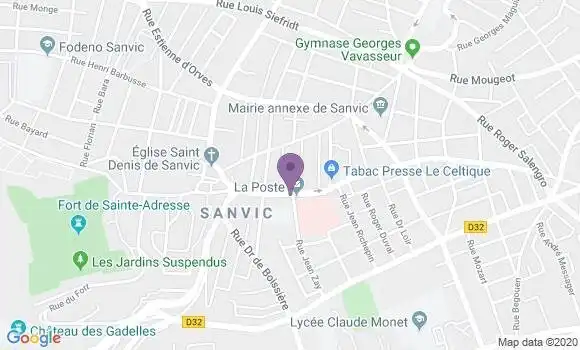 Localisation Banque Postale Agence de Le Havre Sanvic