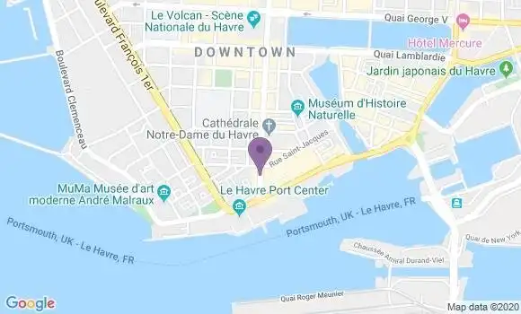 Localisation Banque Postale Agence de Le Havre Port