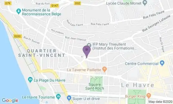 Localisation Banque Postale Agence de Le Havre Gobelins
