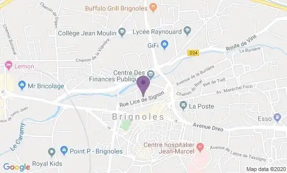 Localisation LCL Agence de Brignoles