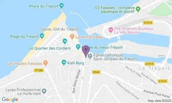 Localisation Banque Postale Agence de Le Tréport