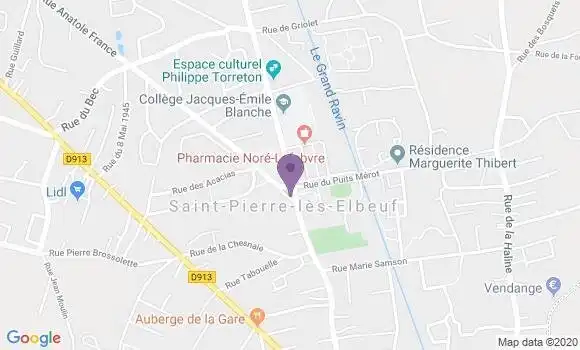 Localisation Banque Postale Agence de Saint Pierre lès Elbeuf