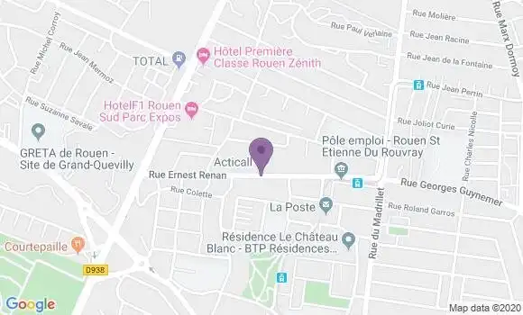 Localisation Banque Postale Agence de Saint Etienne du Rouvray