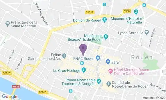 Localisation Banque Postale Agence de Rouen Jeanne d