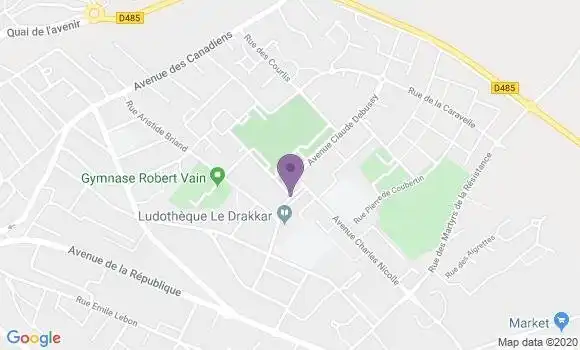 Localisation Banque Postale Agence de Neuville lès Dieppe