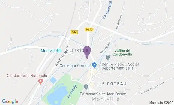 Localisation Banque Postale Agence de Montville
