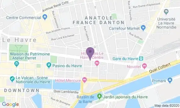 Localisation Banque Postale Agence de Le Havre Palais de Justice