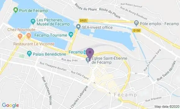 Localisation Banque Postale Agence de Fécamp