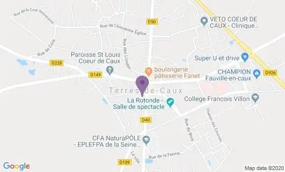 Localisation Banque Postale Agence de Fauville en Caux