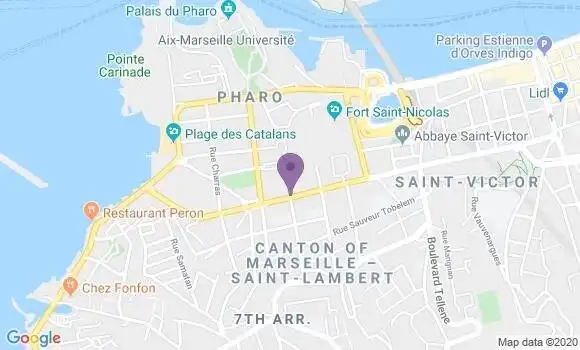 Localisation Société Générale Agence de Marseille Cordere