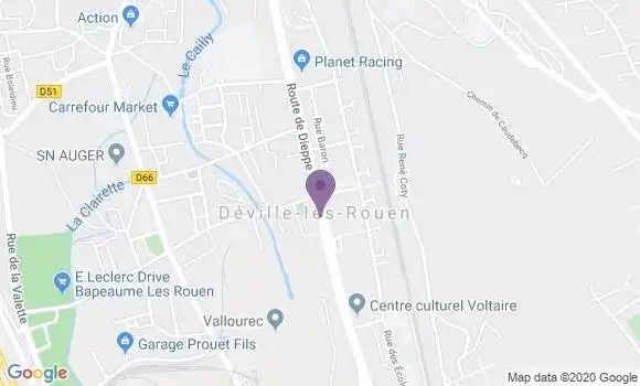 Localisation Banque Postale Agence de Deville lès Rouen