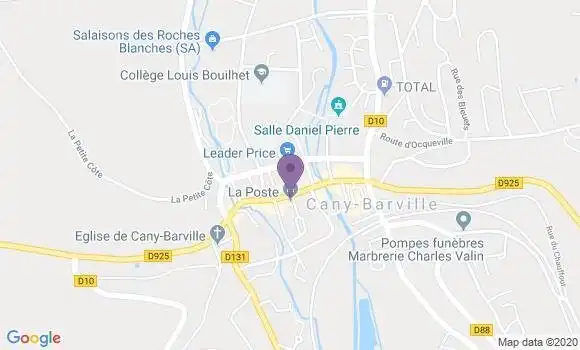Localisation Banque Postale Agence de Cany Barville