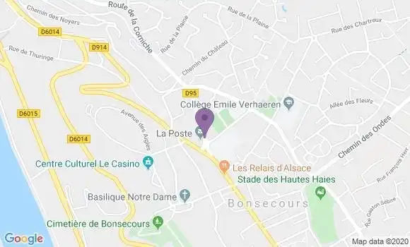 Localisation Banque Postale Agence de Bonsecours