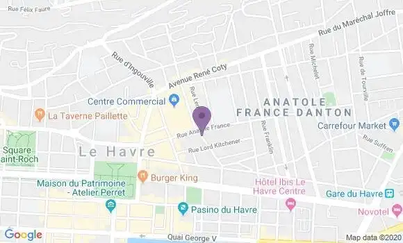 Localisation Banque Postale Agence de Le Havre Coty
