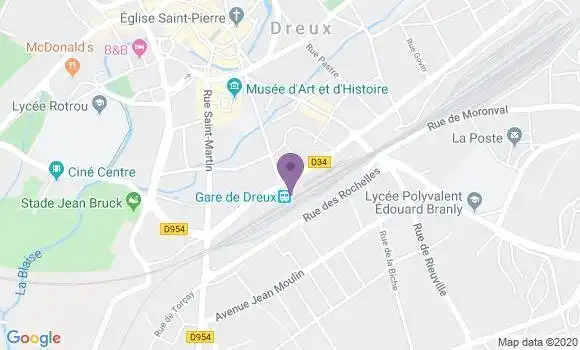 Localisation LCL Agence de Dreux
