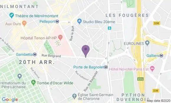 Localisation Banque Postale Agence de Paris Edith Piaf