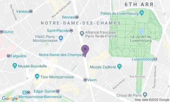 Localisation Banque Postale Agence de Paris Raspail