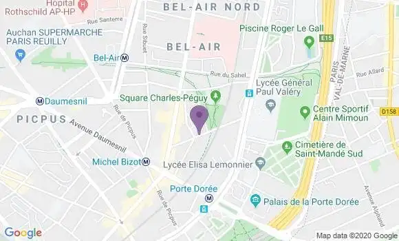 Localisation Banque Postale Agence de Paris Porte Dorée