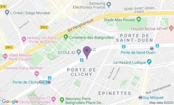 Localisation Banque Postale Agence de Paris Bessières