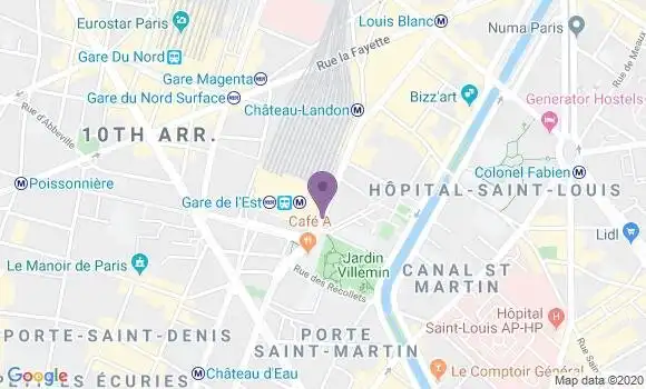 Localisation Banque Postale Agence de Paris Gare de l
