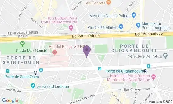 Localisation Banque Postale Agence de Paris Bichat