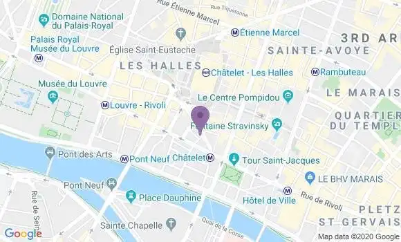 Localisation Banque Postale Agence de Paris Châtelet