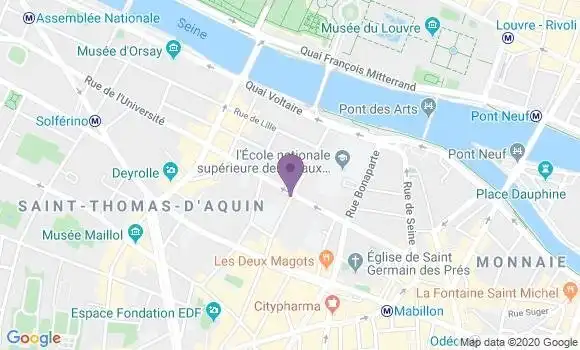 Localisation Banque Postale Agence de Paris Beaux Arts