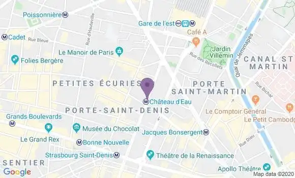 Localisation Banque Postale Agence de Paris Saint Laurent