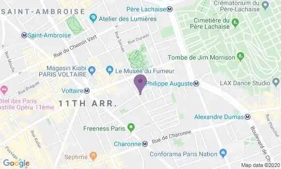 Localisation Banque Postale Agence de Paris Mercoeur
