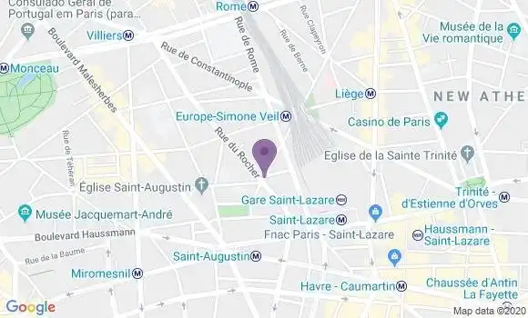 Localisation Banque Postale Agence de Paris Europe