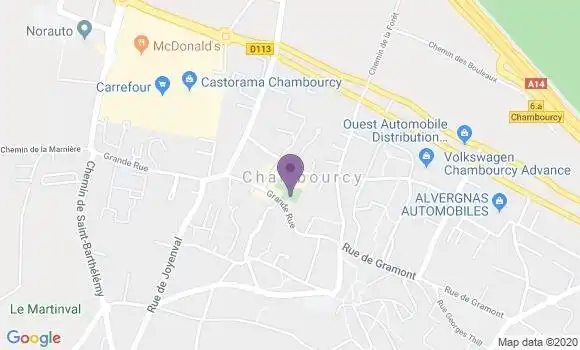 Localisation LCL Agence de Chambourcy