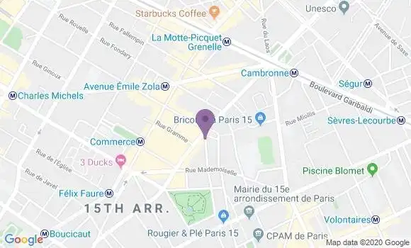 Localisation Banque Postale Agence de Paris Saint Lambert