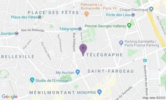 Localisation Banque Postale Agence de Paris Télégraphe