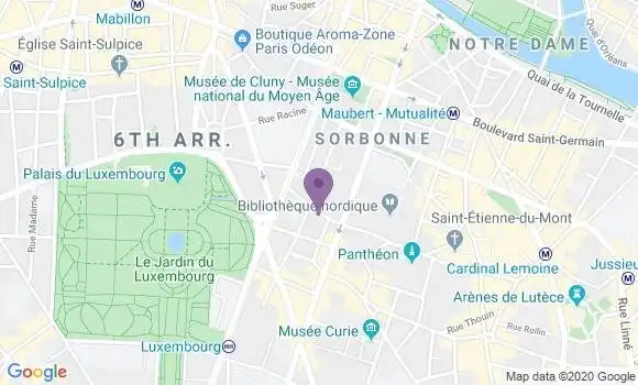 Localisation Banque Postale Agence de Paris Sorbonne