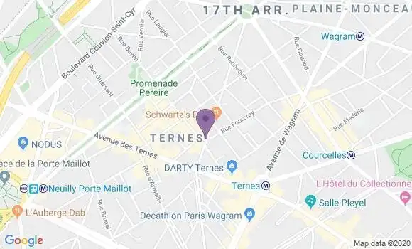Localisation Banque Postale Agence de Paris Ternes