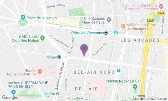 Localisation Banque Postale Agence de Paris Picpus