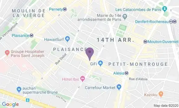 Localisation Banque Postale Agence de Paris Alésia