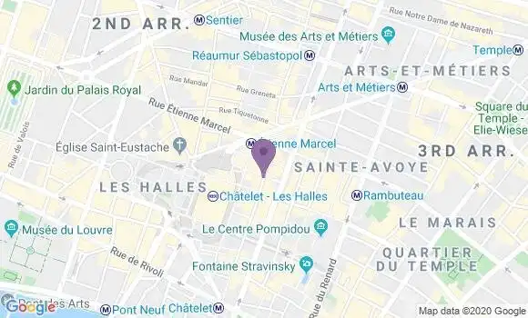 Localisation Banque Postale Agence de Paris Beaubourg