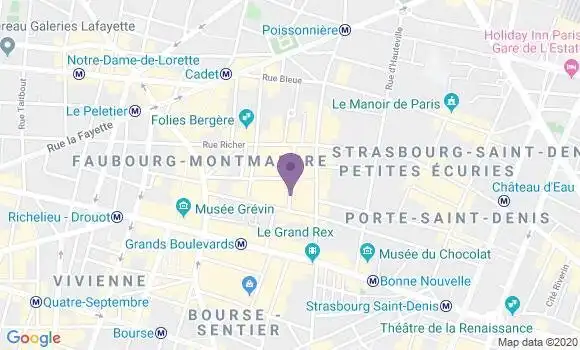 Localisation Banque Postale Agence de Paris Conservatoire