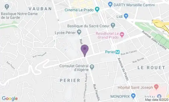 Localisation Société Générale Agence de Marseille Delibes