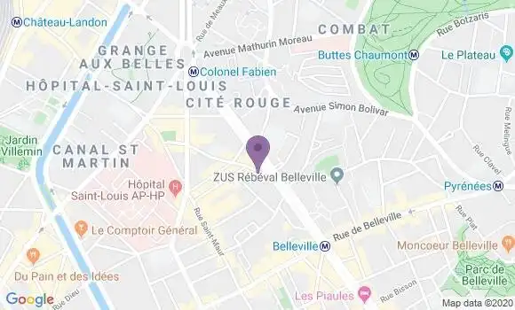 Localisation Banque Postale Agence de Paris Sambre et Meuse