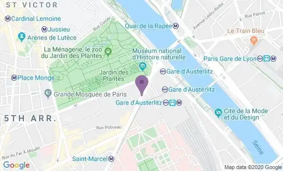 Localisation Banque Postale Agence de Paris Austerlitz