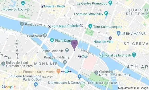 Localisation Banque Postale Agence de Paris Ile de la Cité