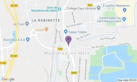 Localisation LCL Agence de Maizières les Metz