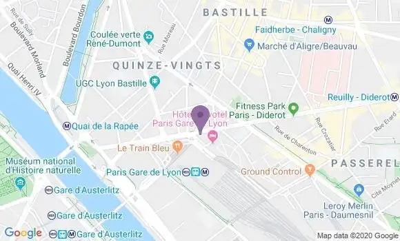 Localisation Banque Postale Agence de Paris Gare de Lyon