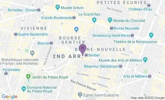 Localisation Banque Postale Agence de Paris Sentier