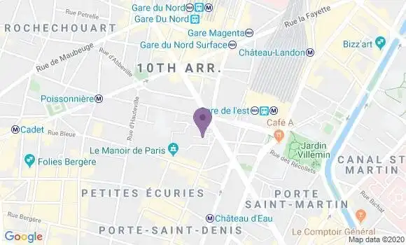 Localisation Banque Postale Agence de Paris Magenta