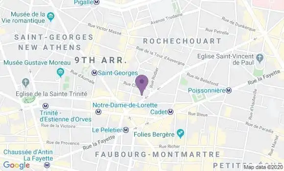 Localisation Banque Postale Agence de Paris Rochechouart